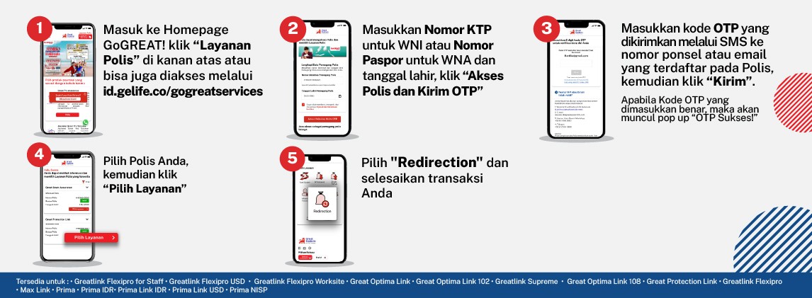 Melakukan Redirection (Perubahan Komposisi Dana Baru) secara online