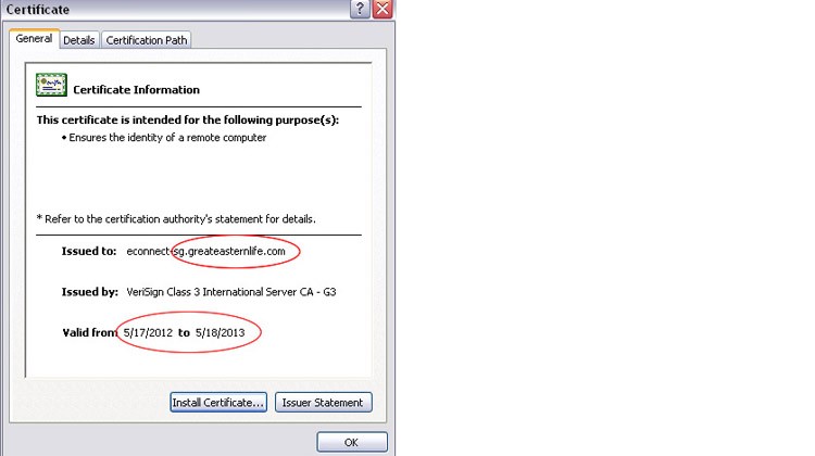 Certificate Security – Great Eastern Life