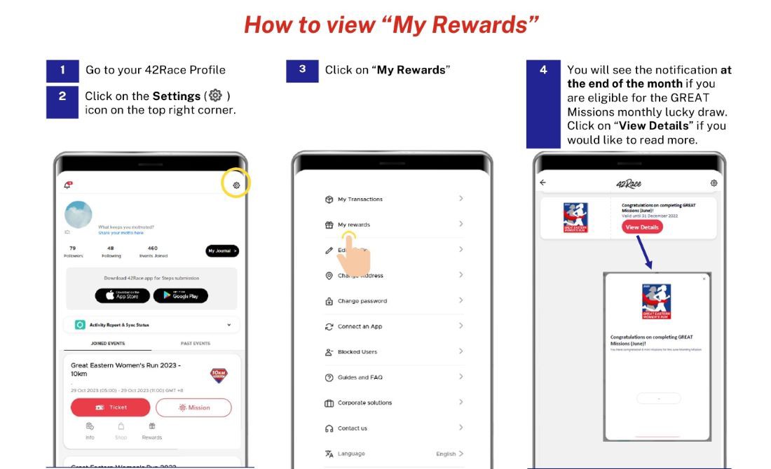 How to view "My Rewards"