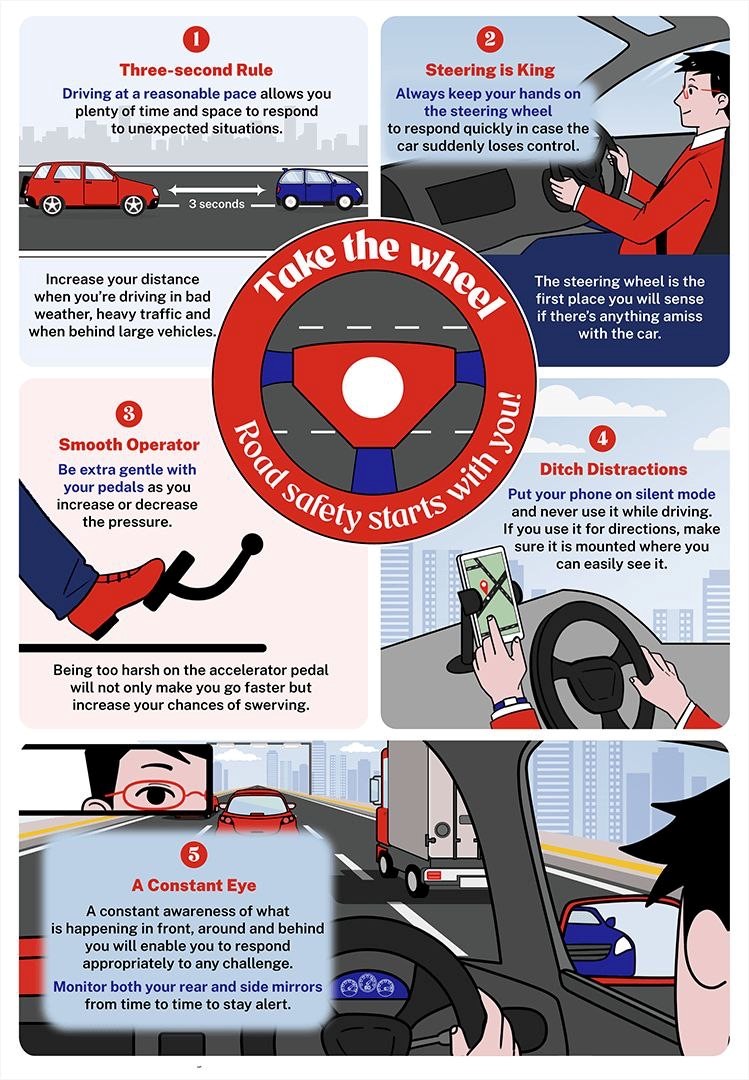 5 tips behind the wheel