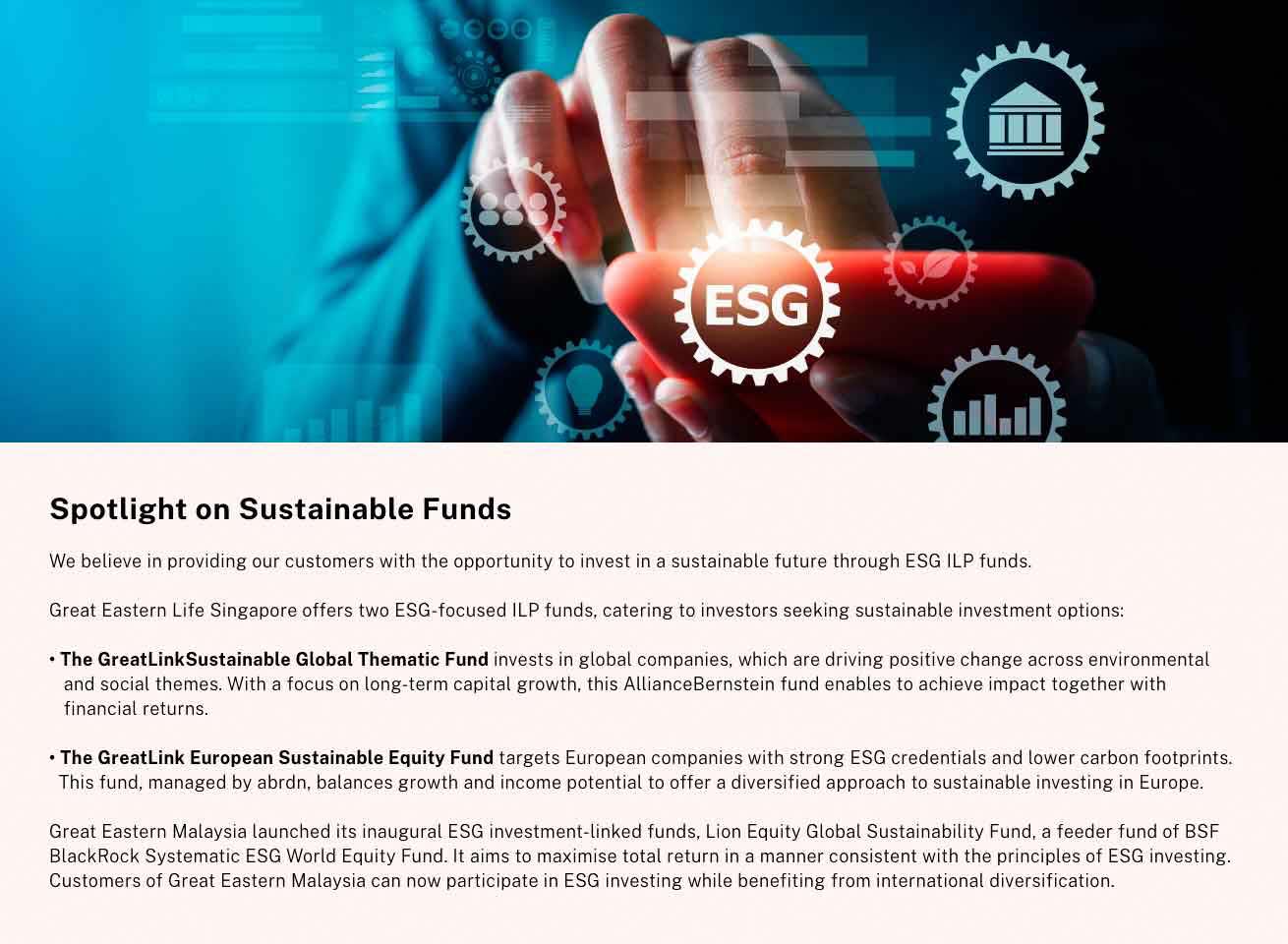 Sustainable funds