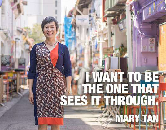 Mary Tan. I want to be the one that sees it through