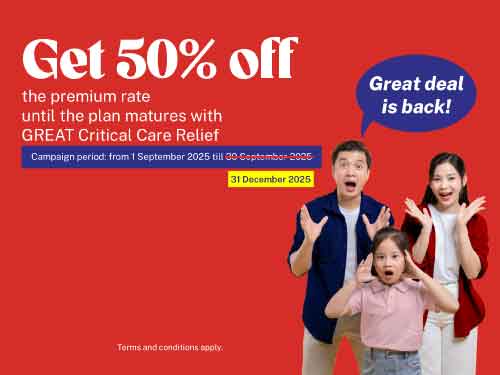GREAT Critical Care Relief 50% Premium Rate Offer