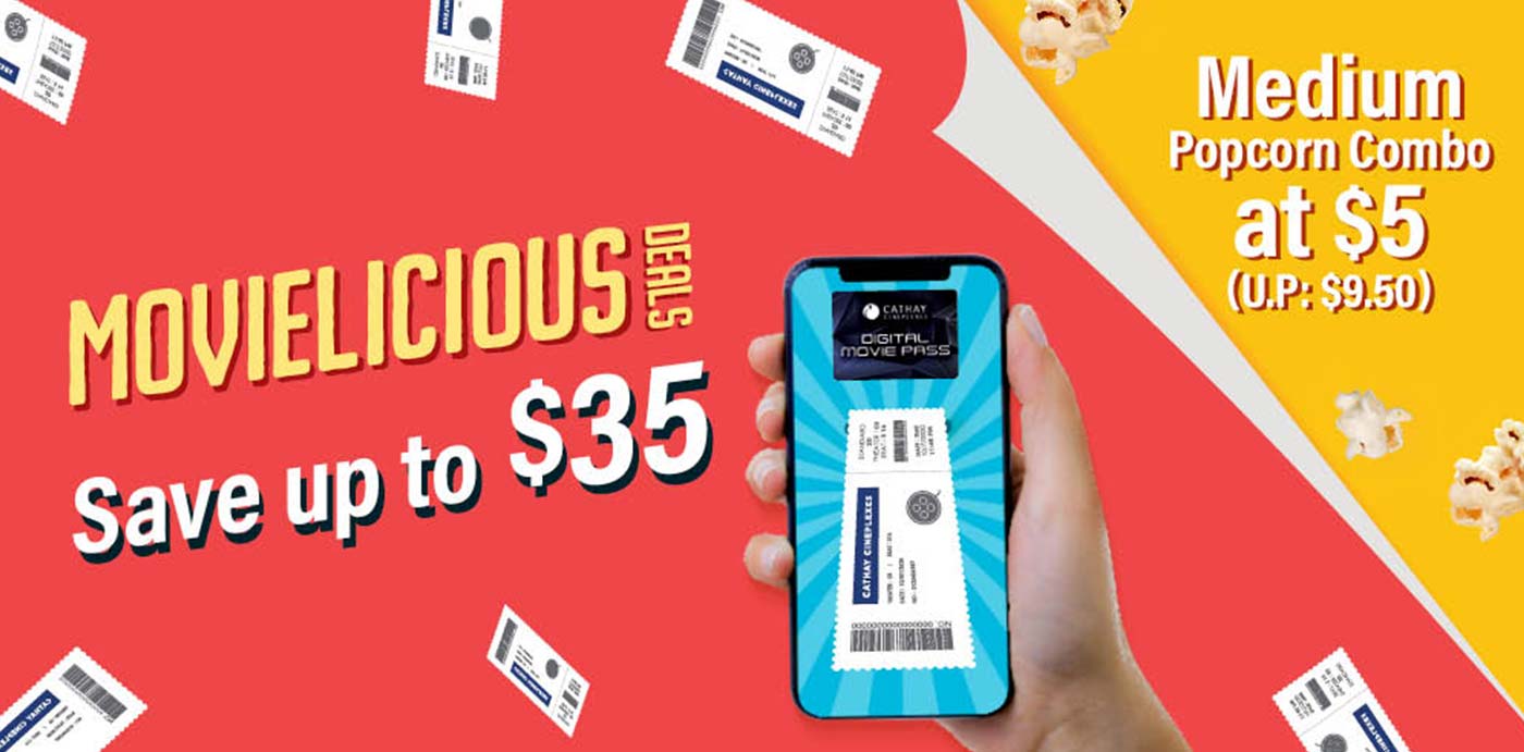 Save up to $35 with Cathay Cineplexes MoviePass*with UPGREAT!