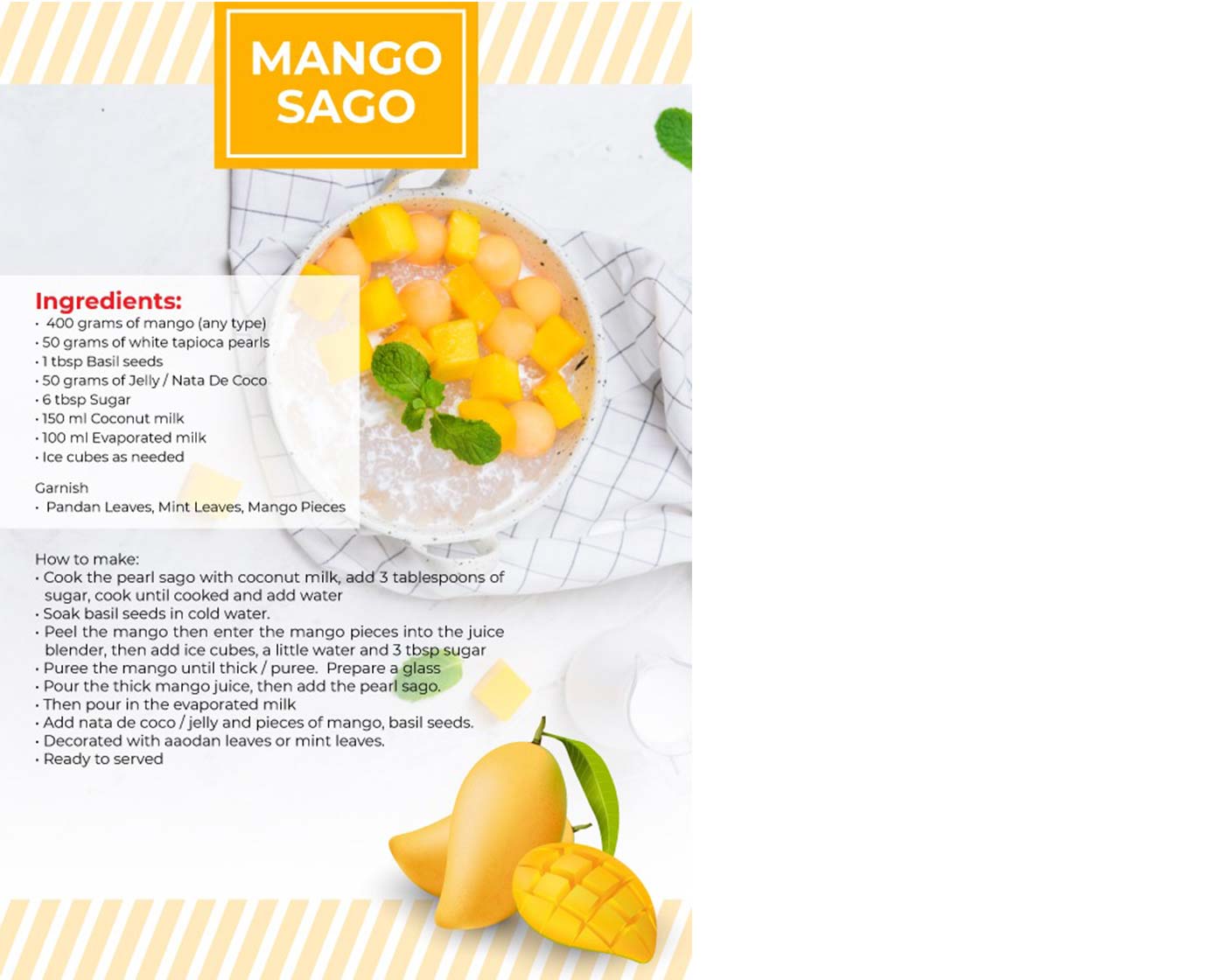 Make your own Mango Sago