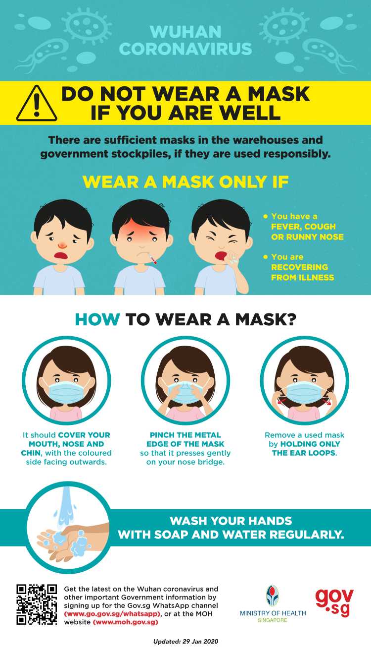 Advisory on wearing masks